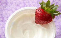 Healthy lunch fruit yogurt