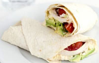 Healthy lunch wraps