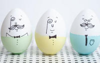 Sharpie decorated Easter eggs