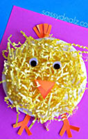 Paper plate chick craft